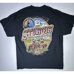 Sturgis Motorcycle Rally 2021 81st Anniversary Black Graphic Tee XL BikerLife